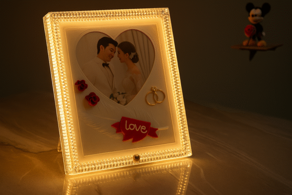 Eternal Glow LED Wedding Photo Frame