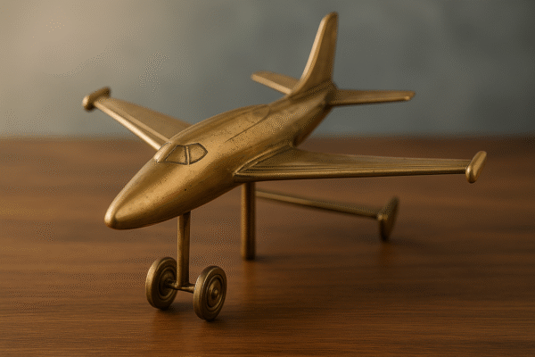 Golden Aviator Vintage Model Plane