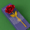 Eternal Elegance Gold-Dipped Red Rose