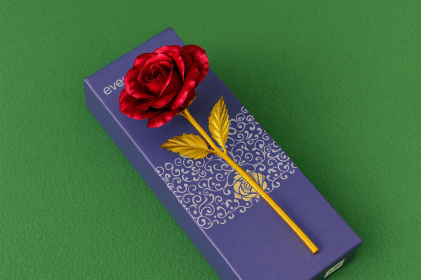Eternal Elegance Gold-Dipped Red Rose