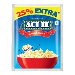 ACT II Instant Popcorn | Classic Salted, Family Pack, Hot & Fresh in 3 mins (112.5 g)