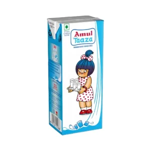 Amul Taaza Homogenised Toned Milk (Tetra Pack), 200ml