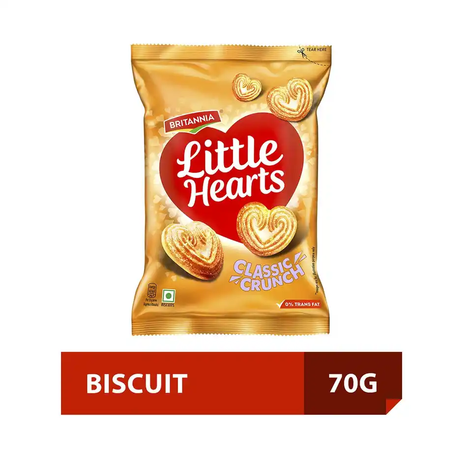 Britannia Little Hearts Classic Crunch Biscuits (70 g)