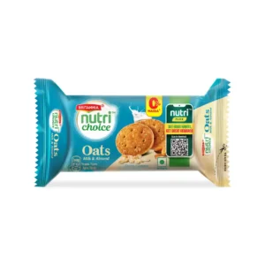 Britannia Nutrichoice Almond and Oats Milk Biscuits | Maida-free and Trans Fat-free   (66.6g)
