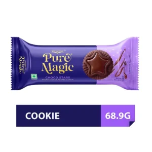 Britannia Pure Magic Choco Stars | Chunky Choco Topped Cookie  (68.91 g)