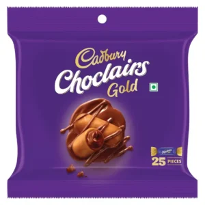 Cadbury Choclairs Gold Candy | Toffee Candy (25 x 5 g)