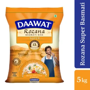 Daawat Rozana Super Basmati Rice | Medium Grain  (5 kg)
