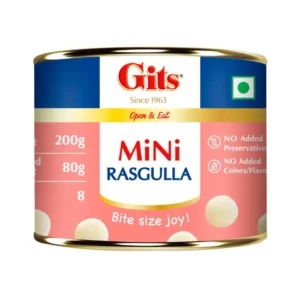 Gits Mini Rasgulla Tin | Soft & Juicy Sweet (200g)