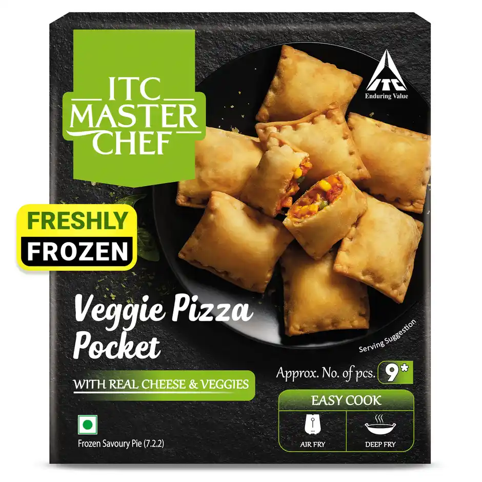 ITC Master Chef Veggie Pizza Pocket | With Real Cheese | 9 pieces (340g)