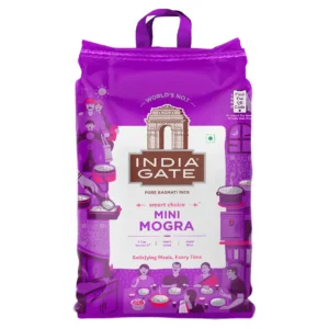 India Gate 1 Cup Serves 5 Mini Mogra Basmati Rice | Aged Rice | Smart Choice  (5 kg)