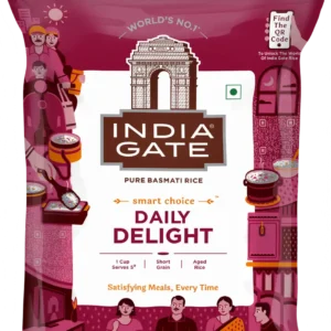 India Gate Daily Delight Basmati Rice | Short Grain (5 kg)