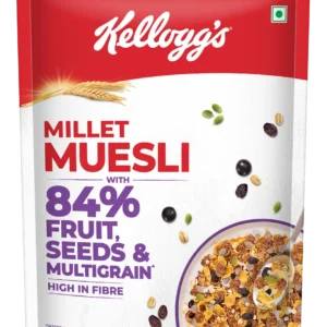 Kellogg's Millet Muesli with 84% Fruit, Seed & Multigrain 1000g | High in Fibre | Multigrain Breakfast Cereal (1 kg)