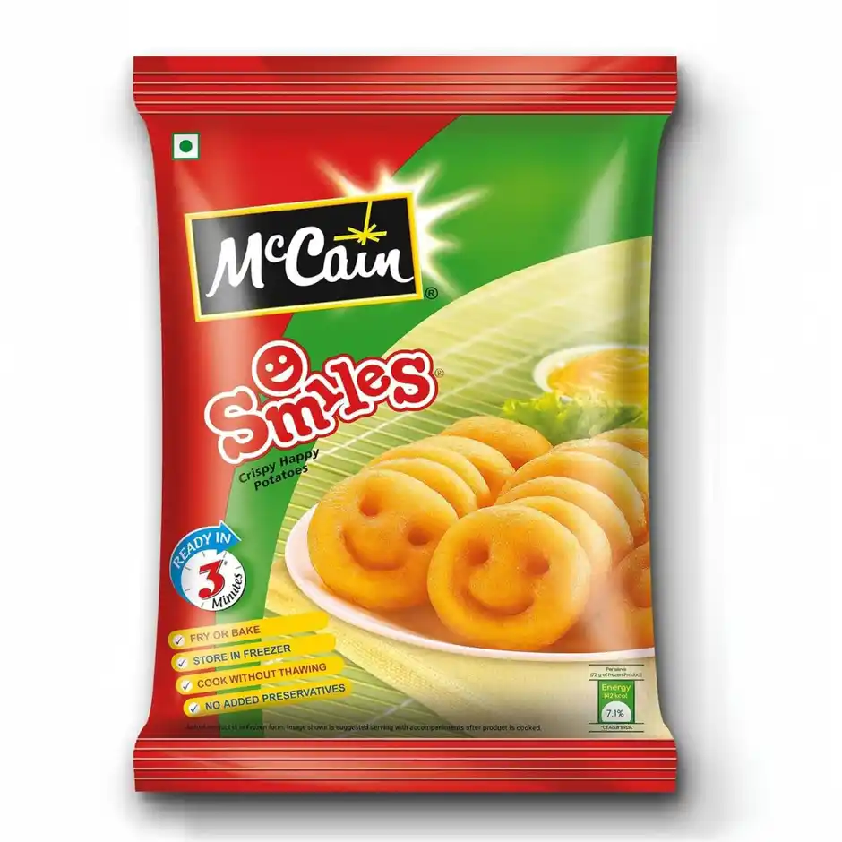 McCain Smiles | Crispy Potato Snacks | No Added Preservatives (750g)