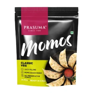 Prasuma Classic Darjeeling Veg Momos | Soft & Flavourful (24pcs)