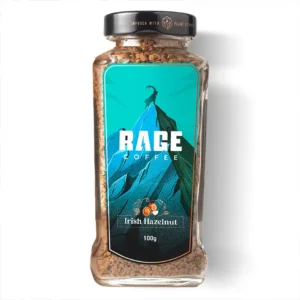 Rage Coffee Irish Hazelnut Flavour Premium Arabica Medium Roast Organic Instant Coffee (100g)